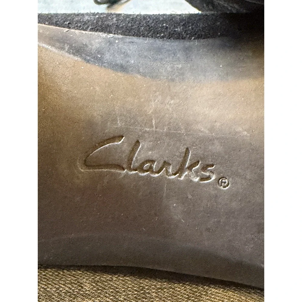 Clarks Bendables Shoes Womens Black Suede Leather Comfort Lace Up Heels Size 8.5 - Picture 7 of 8